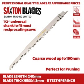 RPR10MXB Saxton 10 Blade Reciprocating Sabre Saw Combo Wood Metal & Demolition fits Bosch, Dewalt Makita
