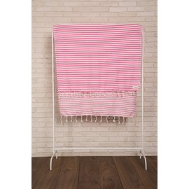 Bersuse Beach Towels Peshtemal Turkish Towels Malibu Premium Turkish Beach Towel - Peshtemal Beach Towel, 100% Cotton, Quick-Dry, Sand-Free, Lightweight Oeko-TEX - 37x70 Inches, Pink (Set of 3)