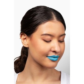 Aromi Labial Líquido Metálico Azul Brillante | Color De Labios Azul Cielo Brillante Con Acabado Reluciente, Maquillaje Vegano, Libre De Crueldad Animal, De Larga Duración (Reina De Las Nieves)