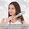 NITION LCD Ceramic Tourmaline Hot Hair Comb Flat Iron 450°F