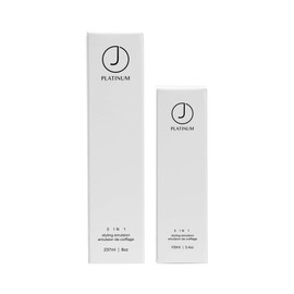 J Beverly Hills Platinum 5 In 1 Leave-in Styling Emulsion Cream with Argan Oil for Heat Protection, 8 Oz