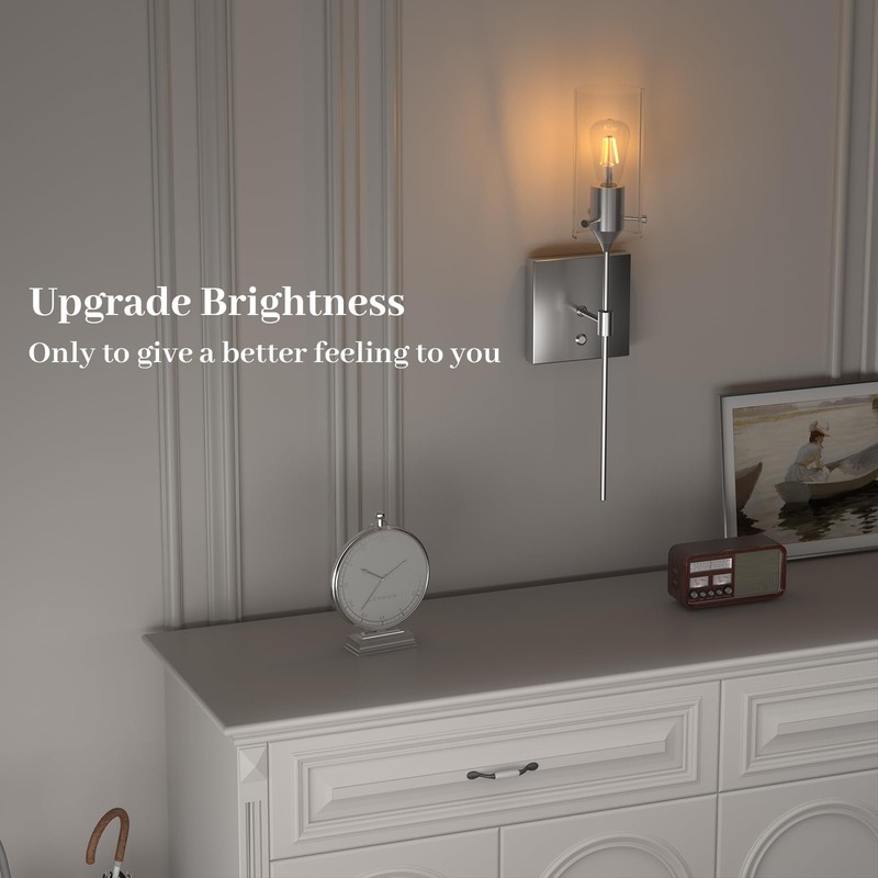 ThyFenno Battery Operated Wall Sconce with Remote Control Set of