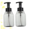 WOONEKY 2pcs Pump Foaming Bottle Reusable Transparent Bubble Maker for