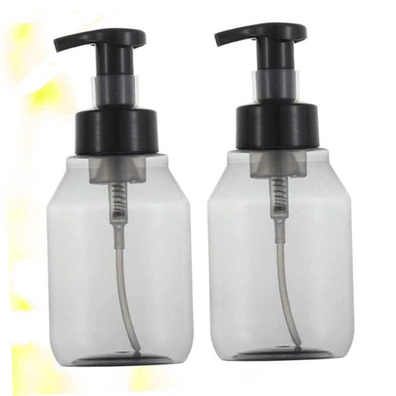 WOONEKY 2pcs Pump Foaming Bottle Reusable Transparent Bubble Maker for