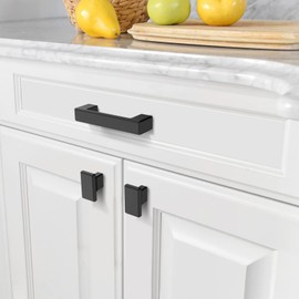 Asidrama 12 Pack Matte Black Kitchen Cabinet Knobs Dresser Knobs Drawer Knobs Cabinet Hardware Zinc Knobs for Dresser Drawers