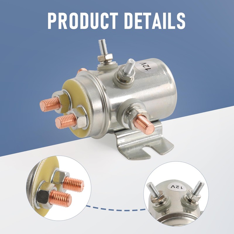 SPL6016 6 Terminal 12 Volt Solenoid 100 Amp Current Rating