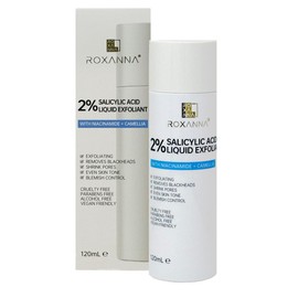 Roxanna 2% BHA Liquid Chemical Exfoliant - Face Exfoliating Peel Fights Blackheads & Enlarged Pores - with Salicylic Acid & Niacinamide, Even Skin Tone, Blemish Control - 120 ml