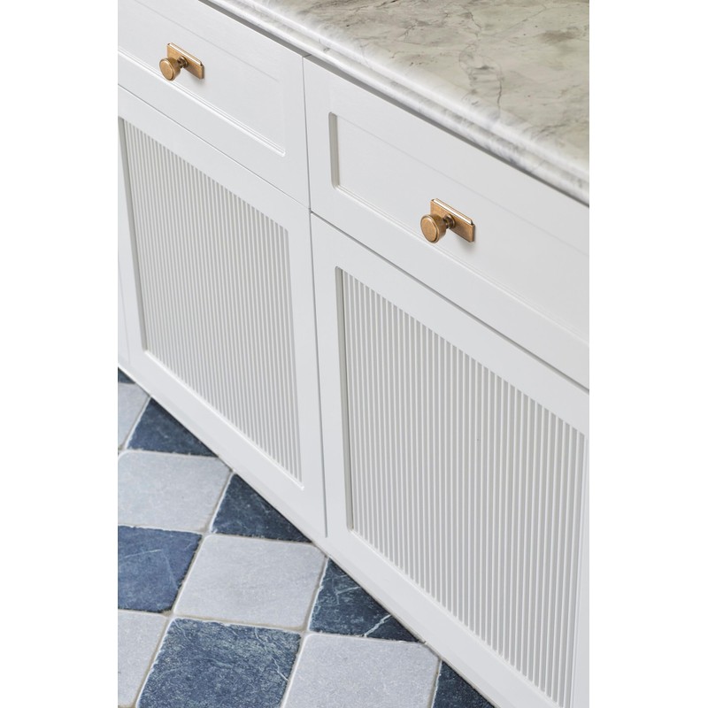 Goo-Ki 6 Pack Antique Brass Drawer Knobs with Backplate Zinc