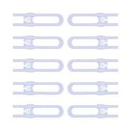 Sliding Cabinet Child Safety Locks - OKEFAN Baby Proofing Cabinet Lock Cupboard Latches for Kids on Closet Door Knobs Handles Pulls No Drill (10, White)