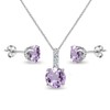 B. BRILLIANT Sterling Silver Amethyst & White Topaz Round Crown