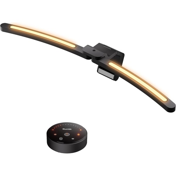 Quntis Quntis Curved Monitor Light Bar with Remote, Dual Adjustable