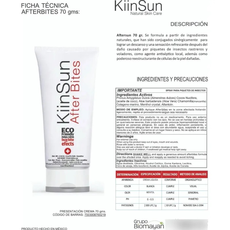 After Bite Natural 70 Ml, Eco Friendly, Kiin Sun