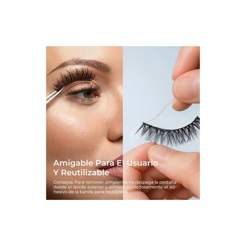 Sace Lady Pestañas Postizas 3d Fluffy Naturales Reutilizable