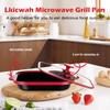 Microwave Grill Pan with Cover - Bacon Cooker, Crisper &