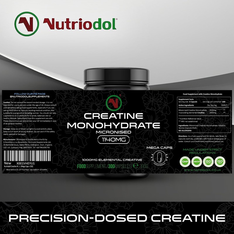 Nutriodol Nutriodol Creatine Monohydrate Mega Capsules C Pre Workout &