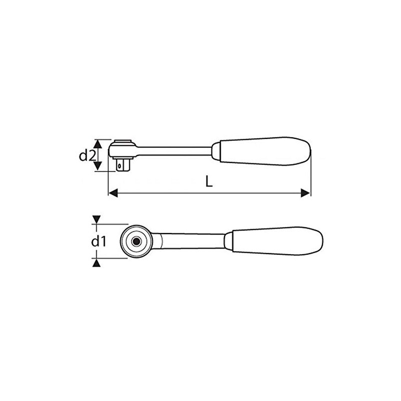 Britool E032709B 1/2' Ratchet Steel Handle