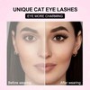10PCS Cat Eye False Eyelashes,Fluffy Fox False Eye Lash,D Curled
