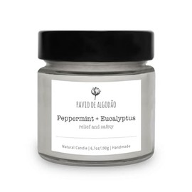 Natural Aromatic Candle | Peppermint + Eucalyptus | 6.7oz