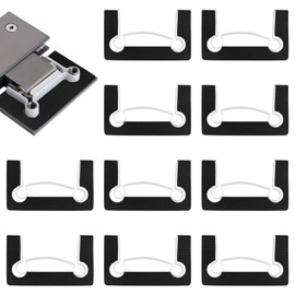 UFURMATE Gasket Replacement Kit for Hinges, 10 Sets of Shower Doors Hinge Gaskets and Rubber Ring Black Anti-Slip Gasket Glass Hinge Replacement Kit