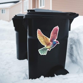 Extra Large 460mm 'Rainbow Colored Dove ' Permanent Sticker Decal for Cars/Windows/Bins/Walls (DW00126623)