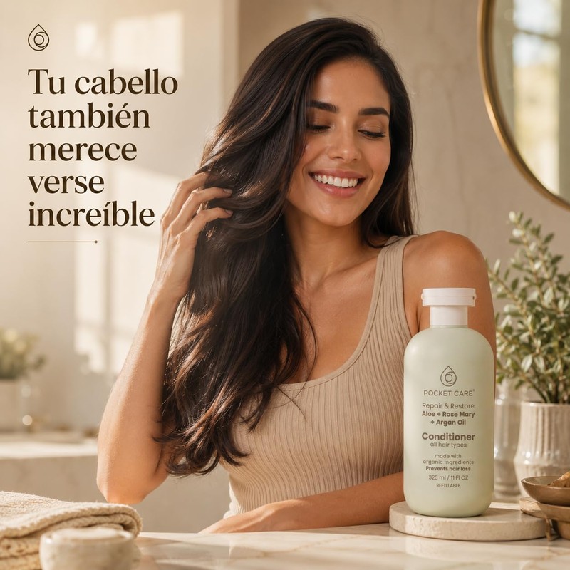 Pocket Care Shampoo Orgánico con Vitamina E y Aceite de