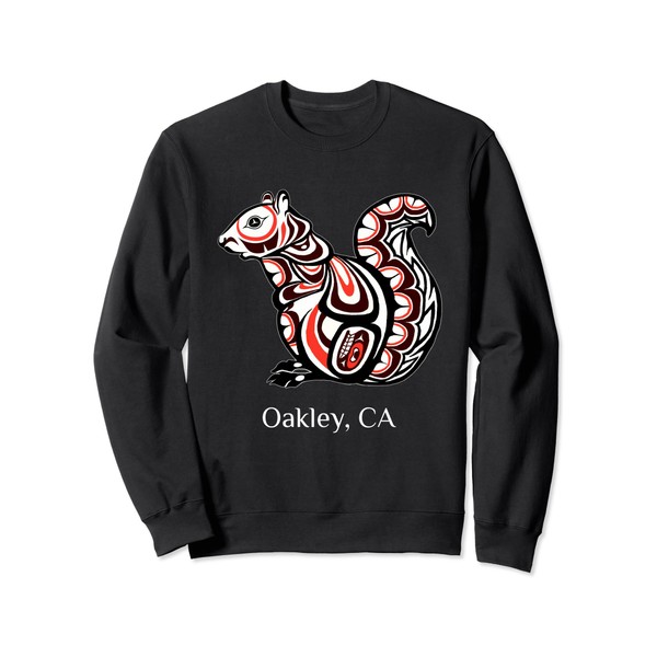 Tribal Squirrel California Oakley PNW Native American Sweatshirt