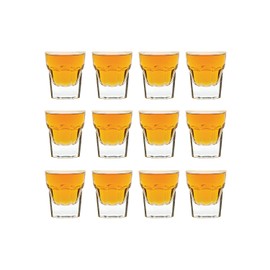 Vikko 1 Ounce Shot Glasses: Set of 12 Small Liquor and Spirit Glasses - Durable Tequila Bar Glasses For Alcohol and Espresso Shots - 12 Piece Mini Shooter Glass Set (Maracco)
