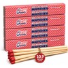 10.9" Extra Long Wooden Safety Matches - Strike on Box - 4 Pack