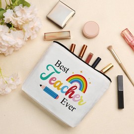 WRNZL Teacher Makeup Bag, Teacher AppreciationThank You Valentine End of Year Birthday Christmas Gifts