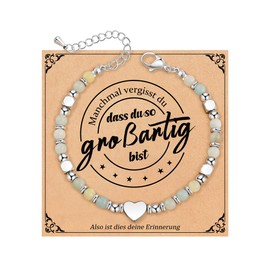 MANVEN Gifts for Women Natural Stone Bracelet Women's Idea Original Gift for Teenage Girls Girlfriend Daughter Mother Sister Friendship Gifts Christmas Birthday, 20 inches, Stainless Steel, No