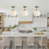 KCO Lighting Milk Glass Ceiling Light Fixture Ribbed Flush Mount