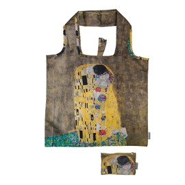 Fridolin Bag Gustav Klimt The Kiss "I was a bottle" recycled, bag in bag, W/H: approx. 45.5 x 68.5 cm (open); W/H: approx. 15.5 x 9.5 cm (closed in small bag), Colourful