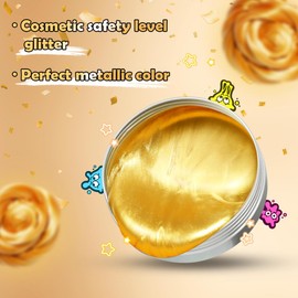 WATERELF Sensory Putty, Non-Toxic Stress Relief Non-Sticky Creative Fidget Putty Toy for Kids Boys Girls Adults - 3.11 Inch 3.2 Oz - P007-Gold