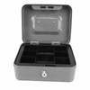 Small Locking Cash Box Portable Double Layers Safe Metal Money