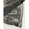Mia Fabrics Inc. Big Damask Fabric - Black Holographic Embroidered