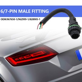 VGOL Pack of 2 6/7-pin connector for rear lights, male repair plug, replacement part 967650-1 962999-1, compatible with man, compatible with DAF, compatible with sprinter, compatible with Luton