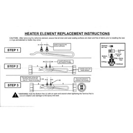 RockWaterAir 3Kw Heater Elements - Titanium Coating Fits Balboa, HydroQuip, Gecko, Thermcore, Aquatemp, RMF, Spa Builders and Brett Aqualine Heaters…