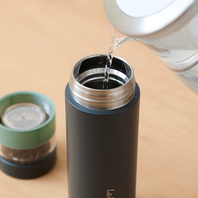 Smile LALALUCTUS Tea Bottle with Strainer, Vacuum, Double Wall Structure,