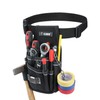 KUNN Tool Pouch,7-Pocket Electrician Pouch with Belt Clip,Tool Loop,Tape Thong