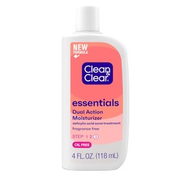 Clean & Clear, Dual Action Moisturizer, Salicylic Acid Acne Medication, 4 fl oz (118 ml)#