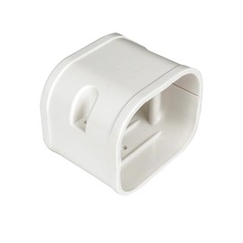 GCGOODS Decorative PVC Lineset Cover Kit Parts Accessories, 3" W Coupler for Ductless Mini Split Air Conditioners, Central AC and Heat Pumps