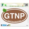 GTNP Grand Teton National Park Brown Oval Vinyl Car Bumper Window Sticker 3" x 2"