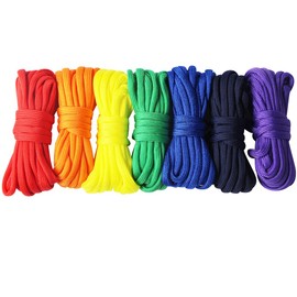 Edgeam 7Pcs Paracord Survival Rope 7 Strands Core Parachute Cord DIY Bracelet Kit Craft Toy (Multicolor)