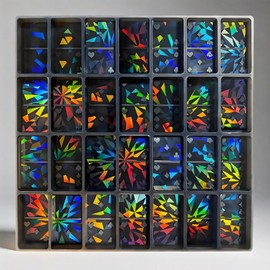 Gasusen Holographic Domino Resin Mold, Silicone Dominoes Mold, Domino Game Molds for Epoxy Resin Casting Jewelry Making DIY Craft, Black