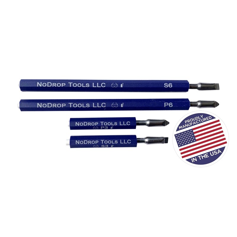 NoDrop Tools Screw Holding Screwdriver Set (4pc Slotted & Phillips