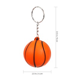LIOOBO 30 Pcs Basketball Key Chain Basketball Goods Accessory Present Basketball Key Holder Diameter 4cm Orange, orange