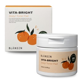 blancen Pore ​​dead skin care wipe Blanccène Vita Bright toner pad 100 sheets Vitamin ampoule skin cotton pad / 모공 각질 관리 닦토 블랑센 비타 브라이트 토너 패드 100매 비타민 앰플 스킨 화장솜