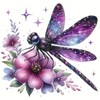 Christmas Purple Dragonfly Flower PVC Vinyl Car Decals Stickers Waterproof