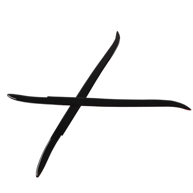 2 Pcs Headlight Eyebrow Glossy Black Trim Front Left Right