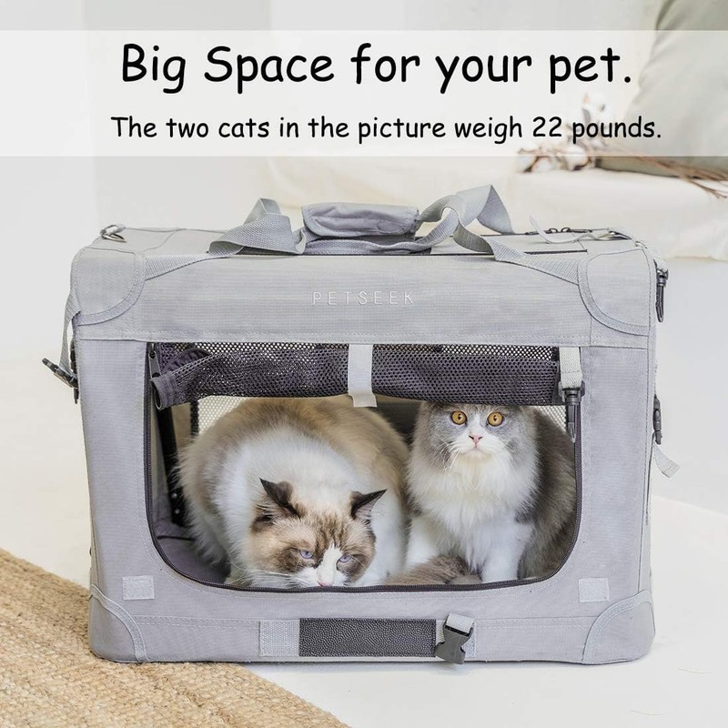 Petseek Extra Large Cat Carrier Soft Sided Folding Small Medium